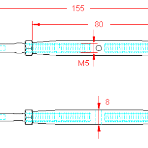 Rigging Screw with Jaw and Swage Terminal